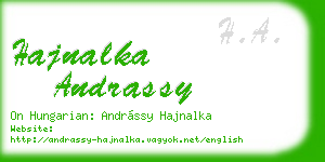 hajnalka andrassy business card